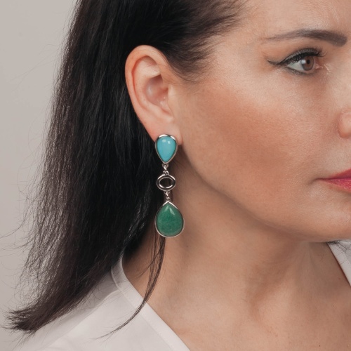 Серьги Possebon Azul, Q. Verde, A0585.20.17 S фото 4